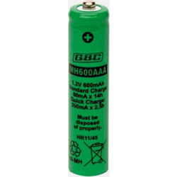 SKB 38.0490.00 Επαναφορτιζόμενη Ni-MH AAA - 600 mAh, 1,2 V & Λαπτικά Άκρα, 1 τεμ
