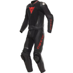 ΔΕΡΜΑΤΙΝΗ ΔΙΑΙΡΟΥΜΕΝΗ ΑΓΩΝΙΣΤΙΚΗ ΦΟΡΜΑ DEMON SPRINT TWO PIECE LEATHER SUIT BLACK/BLACK/RED-LAVA 2015100131 | DAINESE