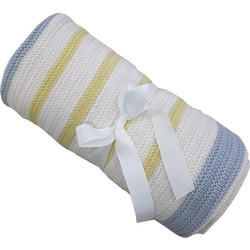 KikkaBoo Stripes Κουβέρτα Αγκαλιάς Πλεκτή 75x100 Πολύχρωμη