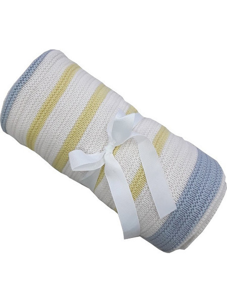 KikkaBoo Stripes Κουβέρτα Αγκαλιάς Πλεκτή 75x100 Πολύχρωμη
