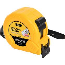 Μετροταινία Ατσάλινη Deli EDL9075Y 8m x 25mm - Κίτρινο EDL9075Y