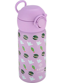 Estia Wonder Bottle Save Τhe Aegean Ocean Buddies Παιδικό Παγούρι Θερμός Ανοξείδωτο Λιλά 350ml