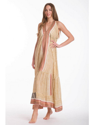 Rima Φόρεμα Boho Μπεζ 3120