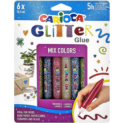 Κόλα Glitter Multi σετ=6τ Carioca 6x10,5ml Carioca 42112