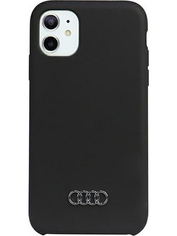 Audi Silicone Case iPhone 11 / Xr 6.1" black/black hardcase AU-LSRIP11-Q3/D1-BK