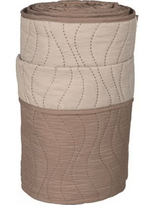 Κουβερλί Ultrasonic Σχ. Waves 100% Microfiber Moca-Beige 220x240cm Flamingo