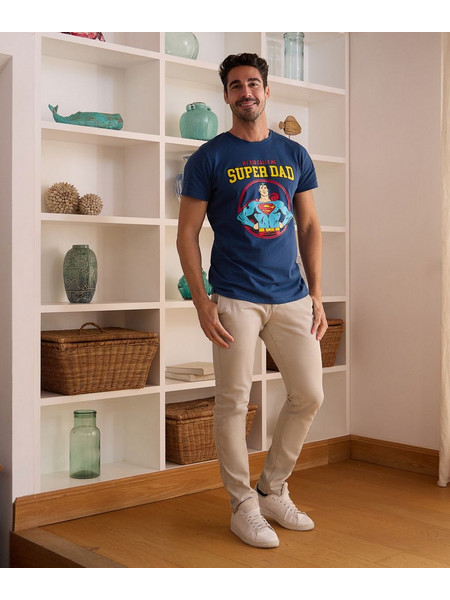 ανδρικό t-shirt μπλε super dad