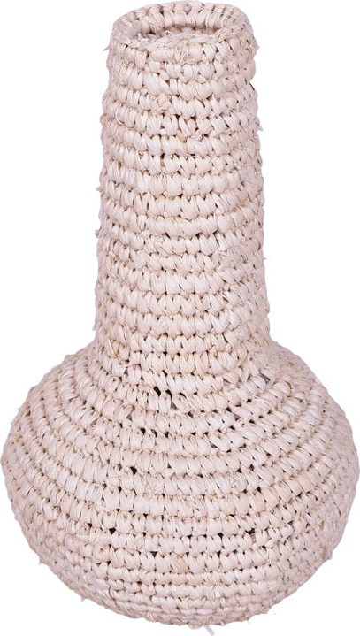 Βάζο Sannery Inart sisal σε φυσική απόχρωση Φ18x30εκ