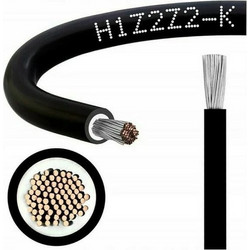 TIPA καλώδιο φωτοβολταϊκών 10mm2, 1500V, Solar cable 500μ. μαύρο