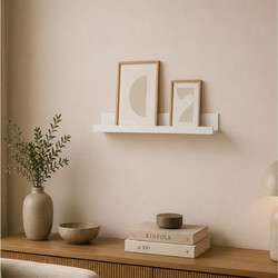 ΡΑΦΙΈΡΕΣ/ΡΆΦΙΑ ΤΟΊΧΟΥ PHOTO SHELF 40*6*7CM WHITE COLOR HOMEA 6RAN890BC