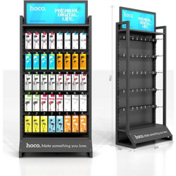 Stand Hoco HN12 Επιδαπέδιο Σιδερένιο Γκρι (80x30x176 cm) 40 Γάντζων