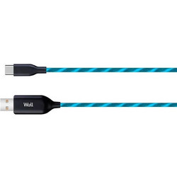Well Καλώδιο USB-A to USB-C 1m Μπλε USB/USBC-1BE03-WL