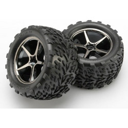 TALON TIRES AND GEMINI CHROME WHEELS 2.2"/ 12mm - TRAXXAS 7174A