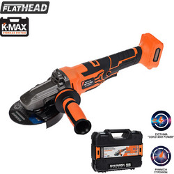 Krausmann U87620-15CB Γωνιακός Τροχός Μπαταρίας 20V O125mm με Ρύθμιση Στροφών 1x5.0Ah