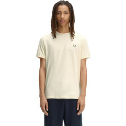 FRED PERRY RINGER T-SHIRT - ΑΝΔΡΙΚΟ T-SHIRT ΕΚΡΟΥ