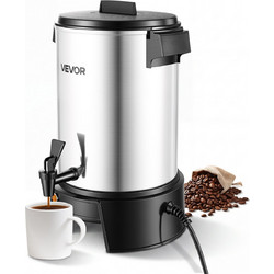 VEVOR Επαγγελματική Καφετιέρα Urn 30 Κούπες 4,5L 1190W με Αντισταγόμενο Βρυσάκι και Αυτόματο Έλεγχο Θερμοκρασίας SYKFT30CUPSWUUJ56002V2