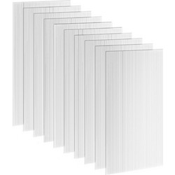 Outsunny Σετ 10 Κυψελωτών Φύλλων Πολυκαρβονικού 120x60 εκ. Αντι-UV, Κοπτόμενα, για Θερμοκήπια & Στέγαστρα 84H-709V01WT