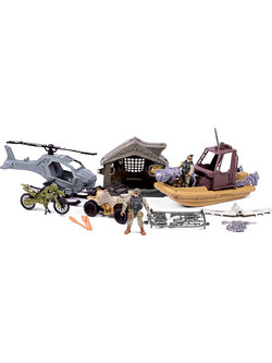 Special Forces - Military set including boat, helicopter, ATV and accessories (520374)
