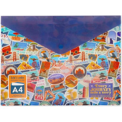 LEGAMI ΦΑΚΕΛΟΣ ΕΓΓΡΑΦΩΝ ΜΕ ΚΟΥΜΠΙ A4 TRAVEL STICKERS