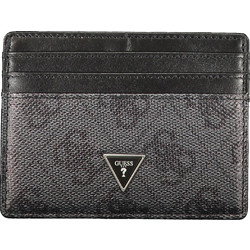GUESS JEANS MEN'S BLACK WALLET Μαύρο