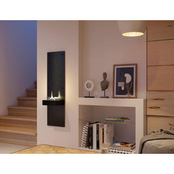 Tenderflame Alto Επιτοίχιο Tζάκι 500ml με Διάρκεια Καύσης 4 - 5 ώρες 40x23x130cm Μαύρο