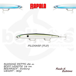 Rapala Flash-X Extremo Τεχνητό Δόλωμα Ψαράκι Συρτής 16cm 30gr PLD