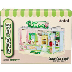 i-Total Mini World Shop in a Box Jade Cat Cafe DIY μινιατούρα καφέ
