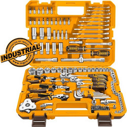 Εργαλεία Χειρός & Καρυδάκια 1/4"-1/2"-3/8'' Σετ 135 Τεμάχια INGCO HKTHP21351