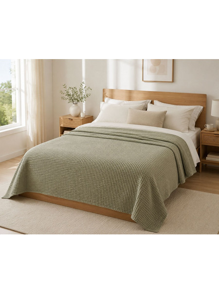 Κουβέρτα Πικέ Υπέρδιπλη 230x250 Le Blanc Reactive Sanforized 100% Cotton Grey
