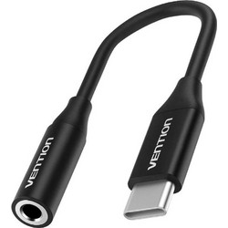 VENTION USB-C Male to 3.5MM Earphone Jack with DAC Adapter 0.1M Black (BIIBA) (VENBIIBA)