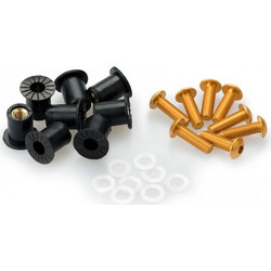 Puig Kit 6 Ανταλλακτικών Ανοδιωμένων Βιδών M5 για Ζελατίνες με Silentblocks Yellow 0957G