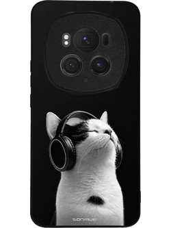Sonique Men's Edition Θήκη (Honor Magic6 Pro 5G) με Σχέδιο «Audio Kitten - White»