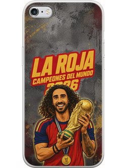 Θήκη La Roja Campeones del Mundo - Marc Cucurella iPhone 6 Plus / iPhone 6s Plus Flexible TPU (Διάφανη Σιλικόνη)