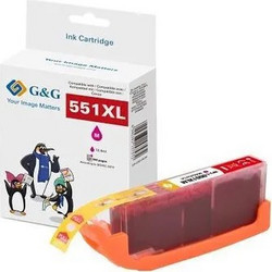 G&G Συμβατό Μελάνι Εκτυπωτή InkJet Canon CLI-551M XL 660 Σελίδων 11ml Ματζέντα 1τμχ