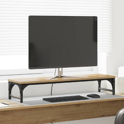 vidaXL Βάση Μόνιτορ Oak Επεξεργασμένο Ξύλο - artisan-δρυς, 85 x 23 x 15,5 cm