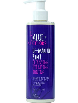 Aloe+ Colors De-Make Up 3 In 1 Γαλάκτωμα Ντεμακιγιάζ για Ευαίσθητη Επιδερμίδα 250ml