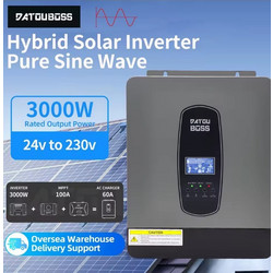Υβριδικός Solar Inverter MPPT 3000W 24V σε 230V Καθαρού Ημιτόνου με Φορτιστή 100A 173-6055