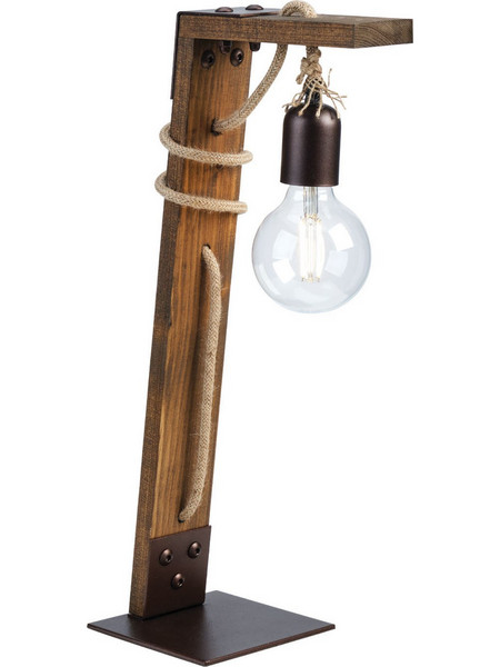 Arkolight 5673-21 Πορτατίφ Ε27 Μαύρο Καφέ Π19xΥ53cm