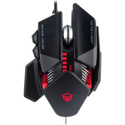 Meetion GM80 Ενσύρματο Gaming Ποντίκι RGB 4000 DPI Black