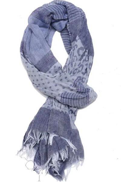 B'Πασμινα, με λεοπαρ τυπωμα 30-501-008 BLUE