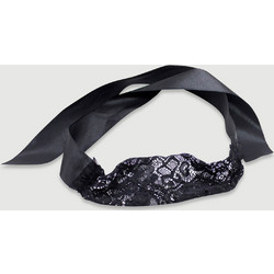 Δαντελωτή Μάσκα Ματιών Με Σατέν Κορδέλες Lace Blindfold For Eyes - Μαύρο