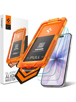 Spigen Glas.tR AlignMaster Slim 3-Pack Tempered Glass for iPhone 17