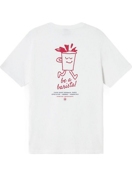 Kaotiko Barista Organic Cotton T-shirt White AS001-01-G002