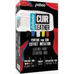 ΣΕΤ ΧΡΩΜΑΤΑ ΓΙΑ ΔΕΡΜΑ 5X20ML ΣYΝ PRIMER SETACOLOR LEATHER PEBEO
