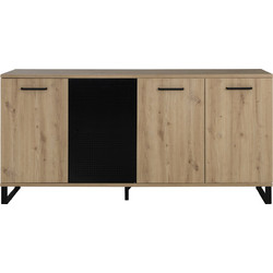 Craft Μπουφές με 4 πόρτες 178x41x86εκ. Artisan Oak / Μαύρο