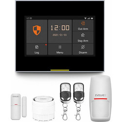Evolveo Alarmex Pro Kit Ασύρματο Σύστημα Συναγερμού με 1 Ανιχνευτή Κίνησης, 2 Αισθητήρες Πόρτας, 1 Σειρήνα, 2 Τηλεχειριστήρια, Κέντρο (Wi-Fi / GSM)
