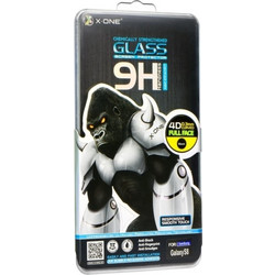 X-ONE TEMPERED GLASS 9H FOR SAMSUNG GALAXY S8 PLUS G955 4D (SMALL SIZE FOR CASES) FULL FACE BLACK