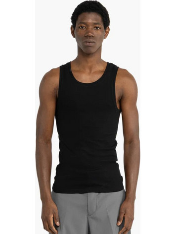 I'm brian μαύρο βαμβακερό ribbed tank top