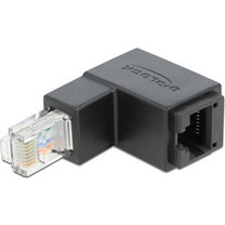 DELOCK DELOCK αντάπτορας RJ45 86423, CAT 6 UTP, γωνιακός 90 μαύρος