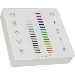 Ασύρματο LED RGB Χειριστήριο Αφής και Τοίχου 2.4G RF Έως και 4 Διαφορετικά Groups DC GloboStar 73417